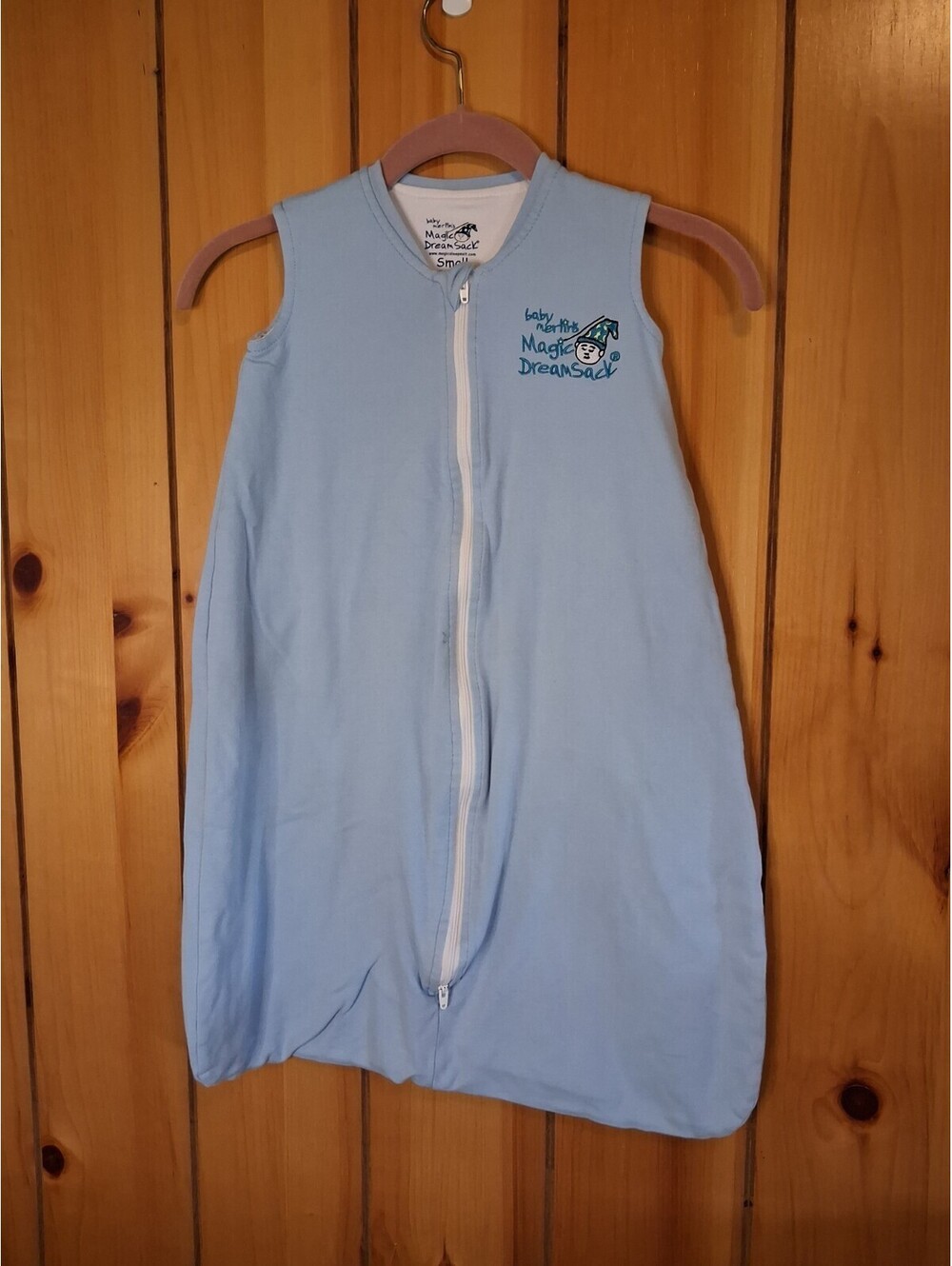 Baby Merlins Magic Dreamsack Blue Cotton Infant Zip Sleep Suit Small 6-12M Flaw
